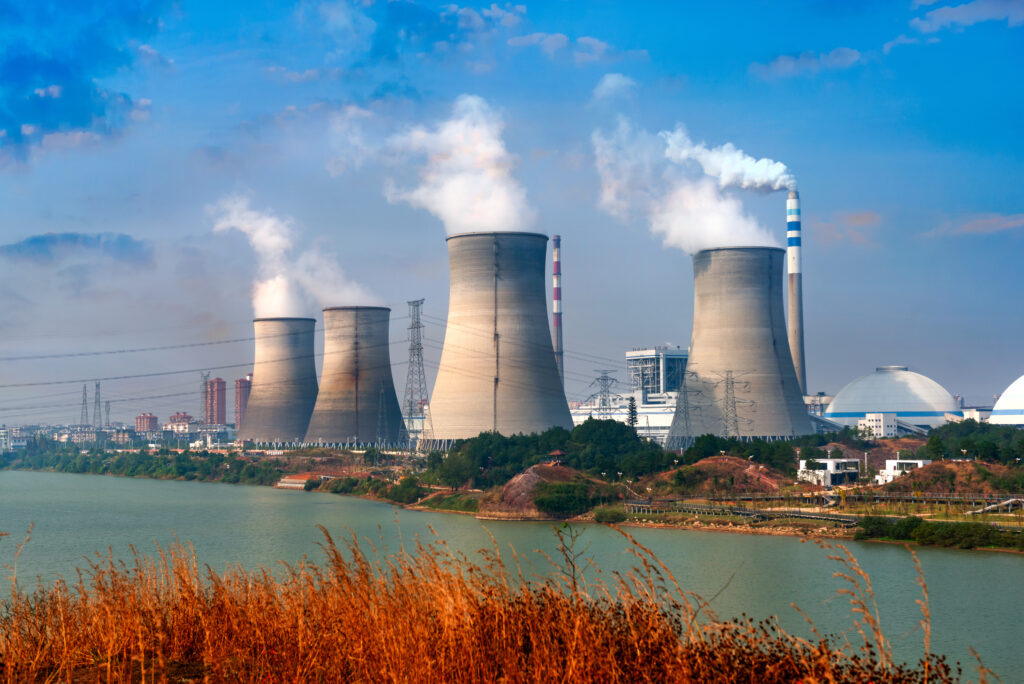 Nuclear Plant With Four Silos