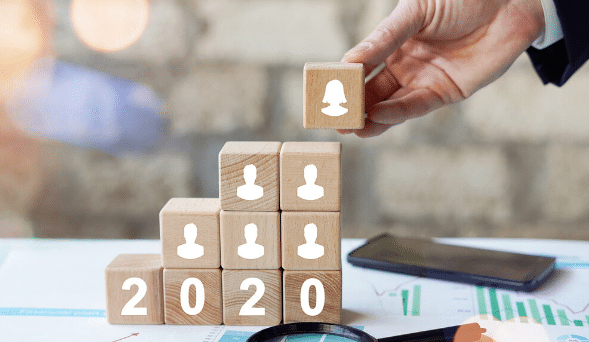 Wooden Blocks Stacked On One Another Displaying 2020