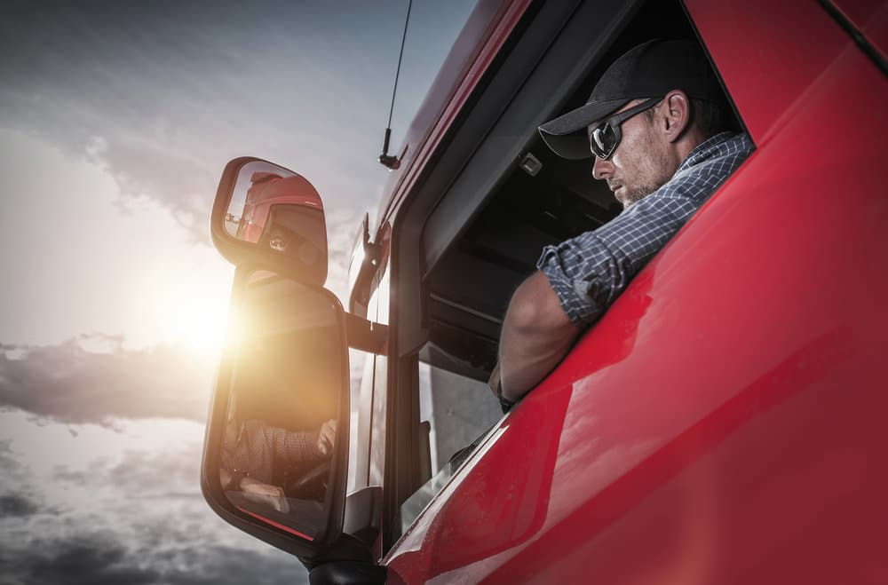 Truck Driver On The Highway