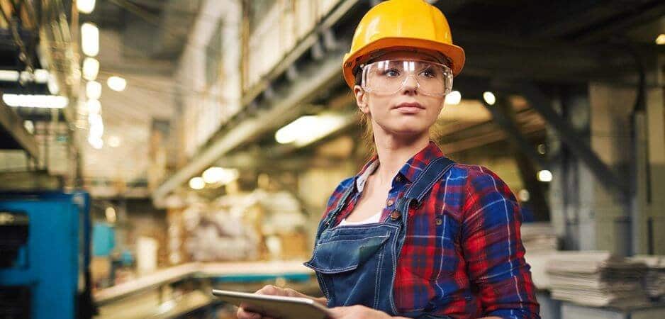 Industrial Employee Holding A Tablet