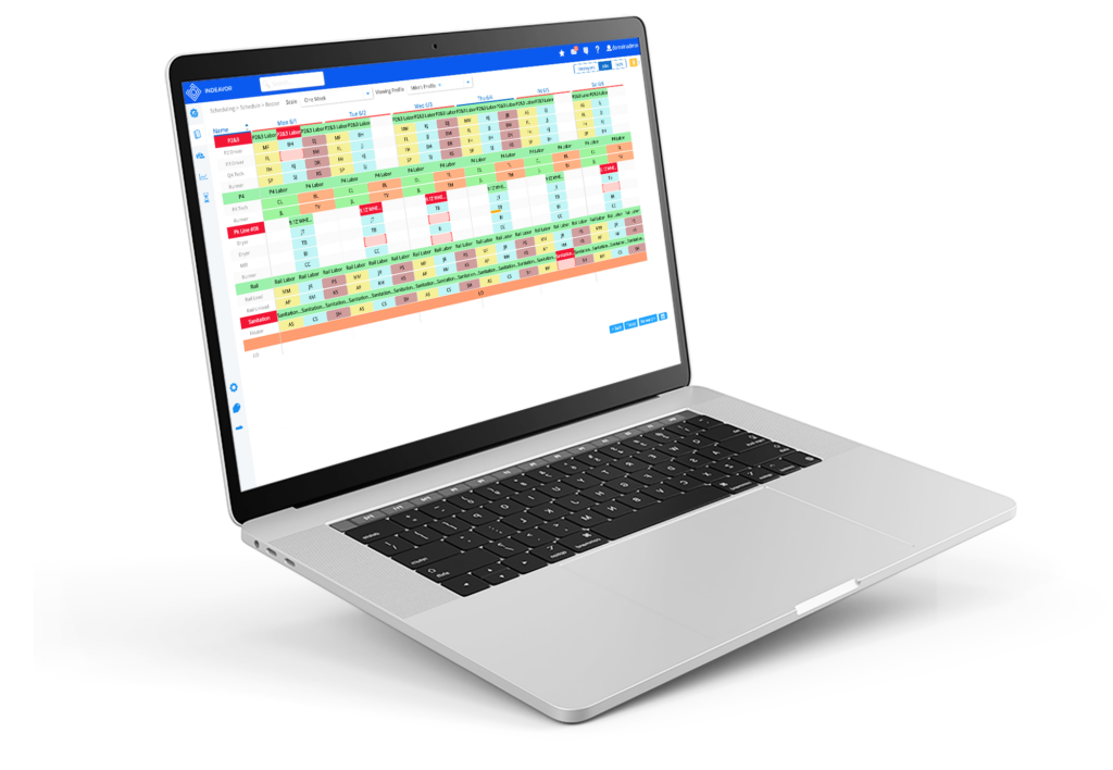 Laptop Showing Indeavor's Scheduling Software