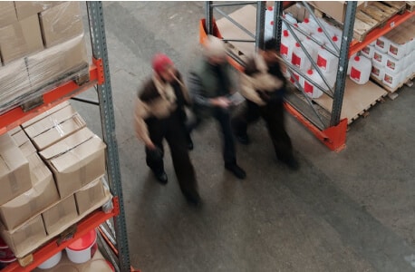 Employees Walking in the Factory