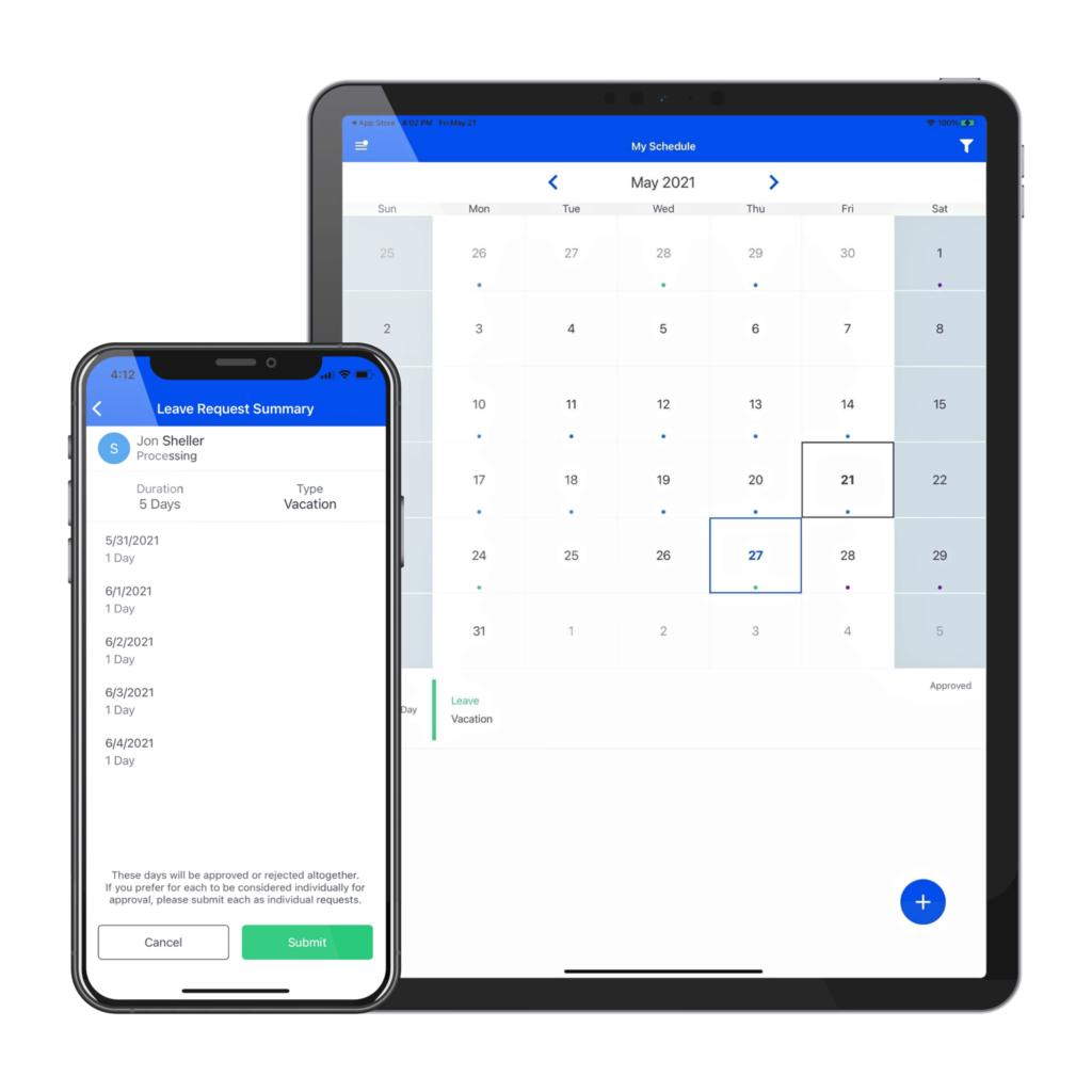 Scheduling Work on Your Tablet and Phone