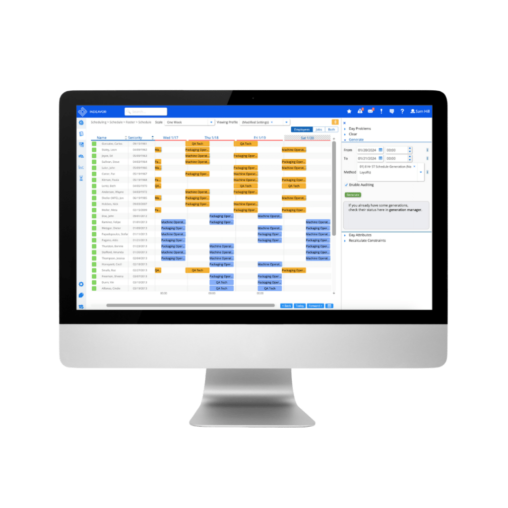 Indeavor Schedule