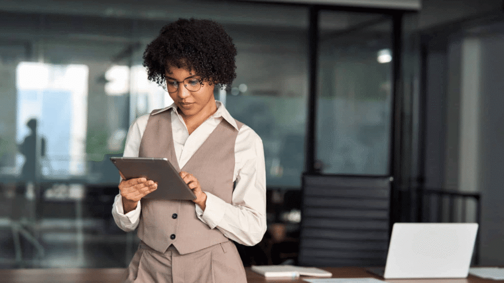 Hr Women With Ipad Hr Operations Alignment