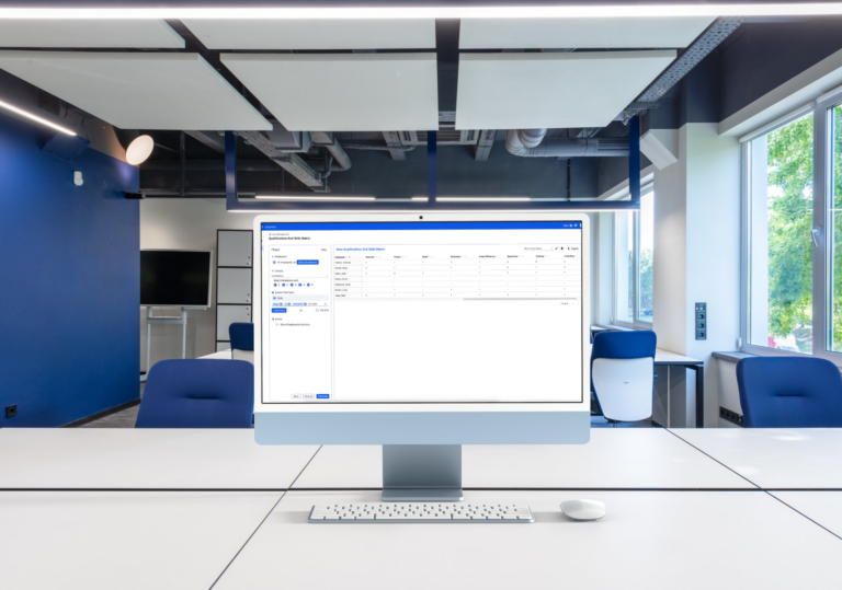 Skills Training Matrix Desktop Mockup