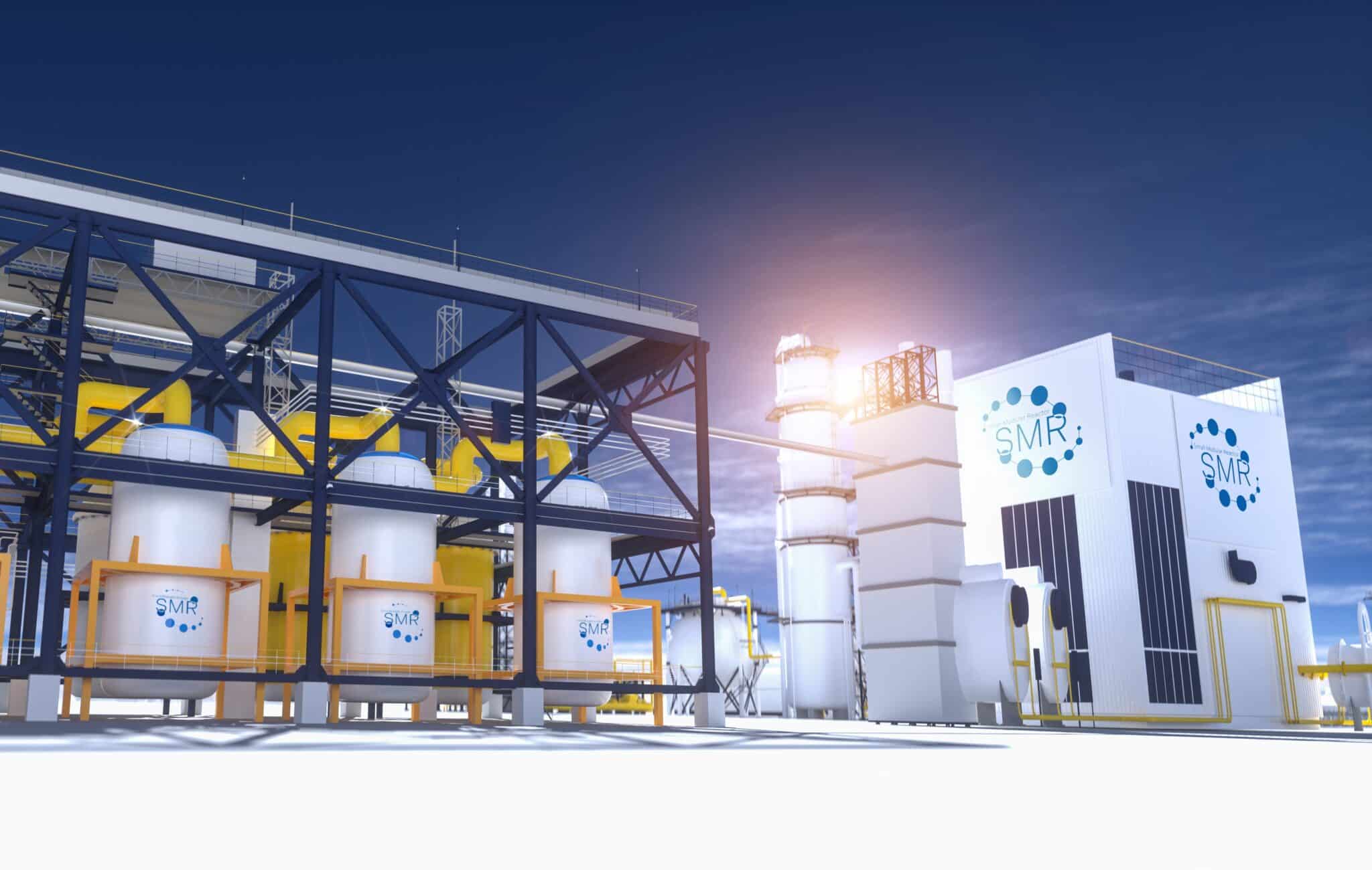 Concept,of,a,smr,small,modular,nuclear,reactor,power,plant,small modular reactor