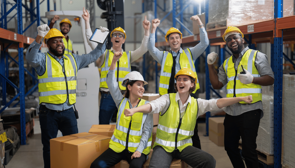 Indeavor Improves Company Culture with Employee Scheduling; Group Of Happy Employees