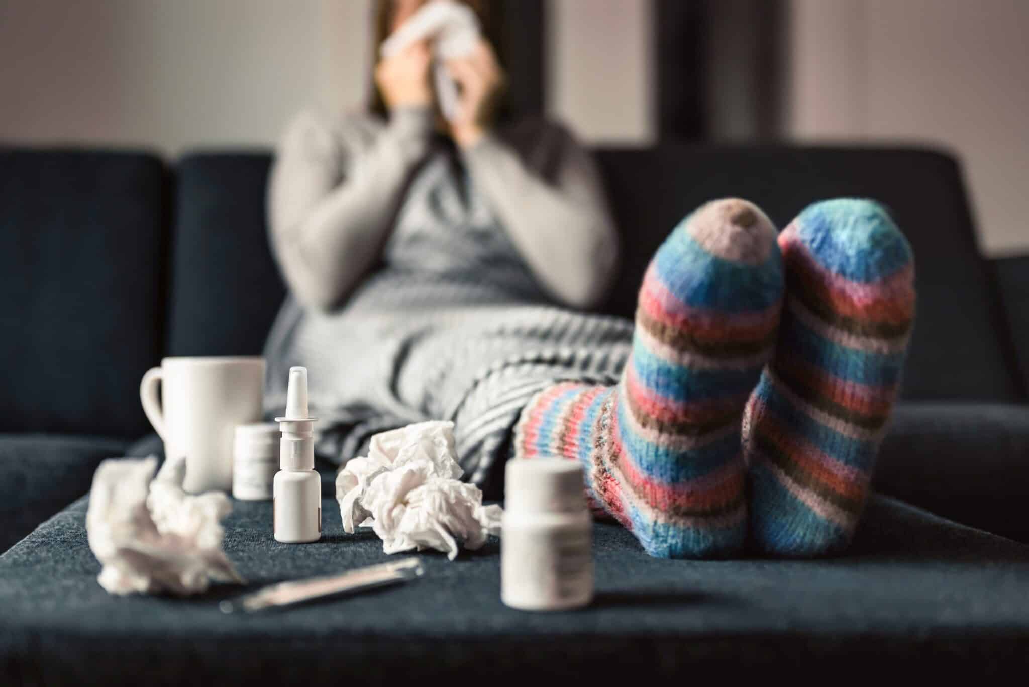 Call Out Sick Adult on Couch
