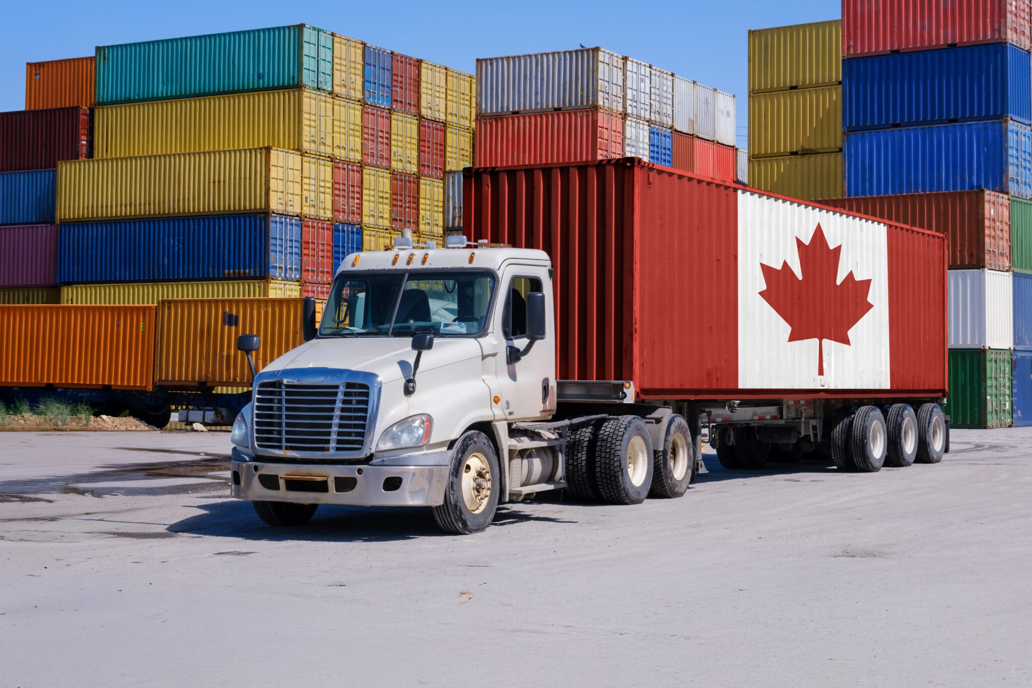 A,canada Marked,shipping,container,on,a,truck,,illustrating,canadian,international, Foreign Supplier Verification Program (FSVP)