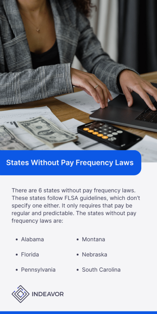 States Without Pay Frequency Requirements