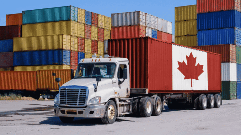 A,canada Marked,shipping,container,on,a,truck,,illustrating,canadian,international, Foreign Supplier Verification Program (fsvp)