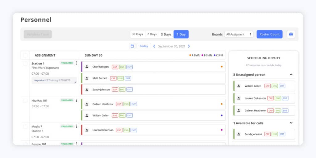 A screenshot of the First Due interface.