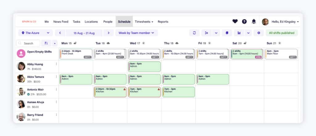 A screenshot of the Deputy tool interface.
